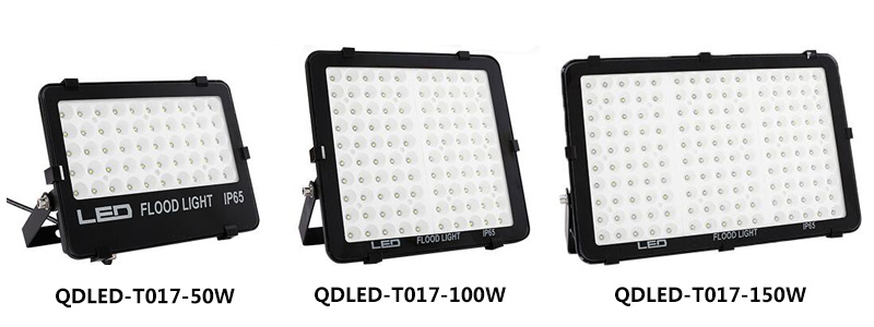 (QDLED-T017)新款超薄纳米反光杯窄光束LED投光灯50W-150W