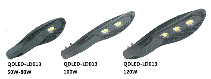 QDLED-LD013系列新款压铸铝网球拍集成LED路灯实物拍照