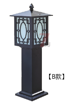 (QDCPD-YZ4603)公园黑色方柱尖头草坪灯B款