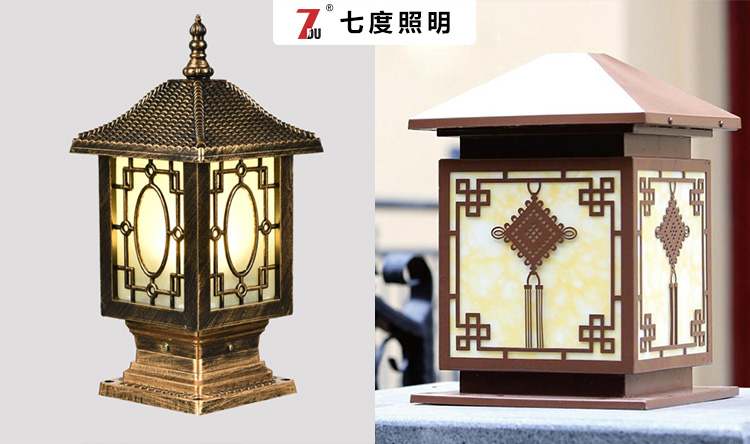 仿古中式柱头灯样式展示